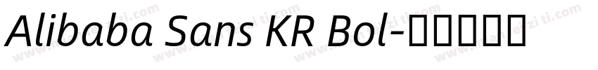 Alibaba Sans KR Bol字体转换